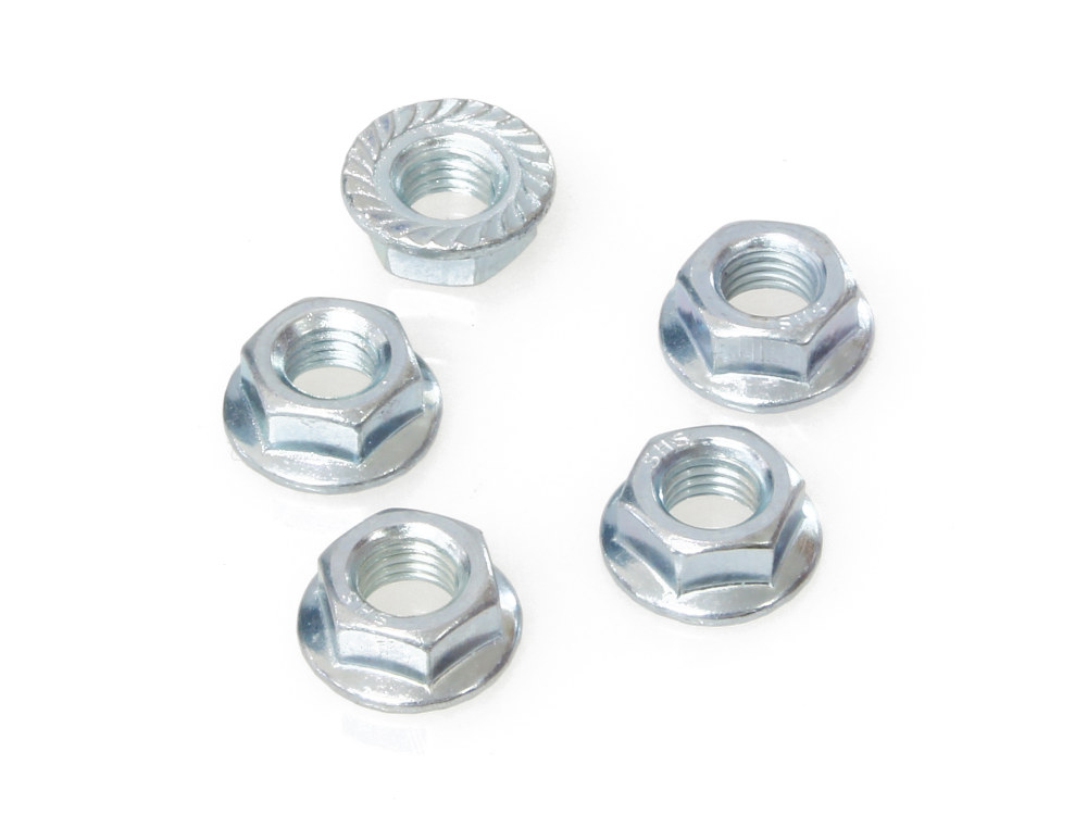 Exhaust Flange Nuts - Pack of 5. Fits Big Twin 1984up & Sportster 1986-2021.