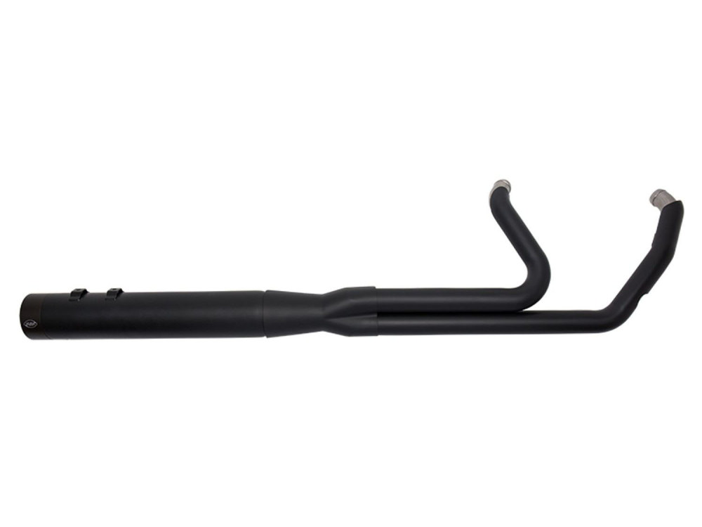 2-into-1 Sidewinder Exhaust - Black with Black End Cap. Fits Touring 2017up.