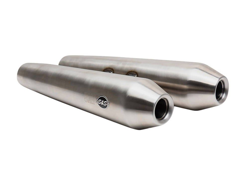 Tapered Cone Slip-On Mufflers - Stainless Steel. Fits Royal Enfield 650 Twins 2019up