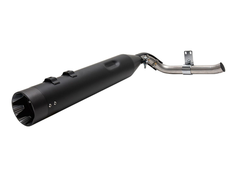 Shadow Pipe for S&S Sidewinder 2-into-1 Exhaust - Black with Black End Cap. Fits Touring 2009up.