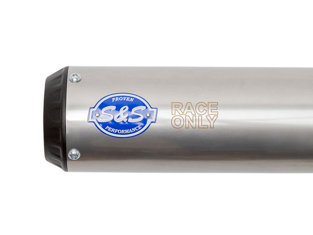 2-into-1 Qualifer Race Exhaust - Stainless Steel with Black End Cap. Fits Royal Enfield 650 Twins 2019up