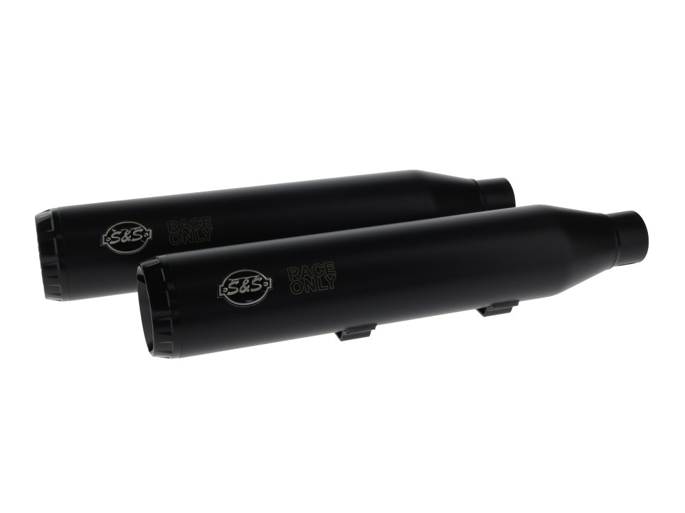 3.5in. Slip-On Mufflers – Black with Black End Caps. Fits Sportster 2014-2021