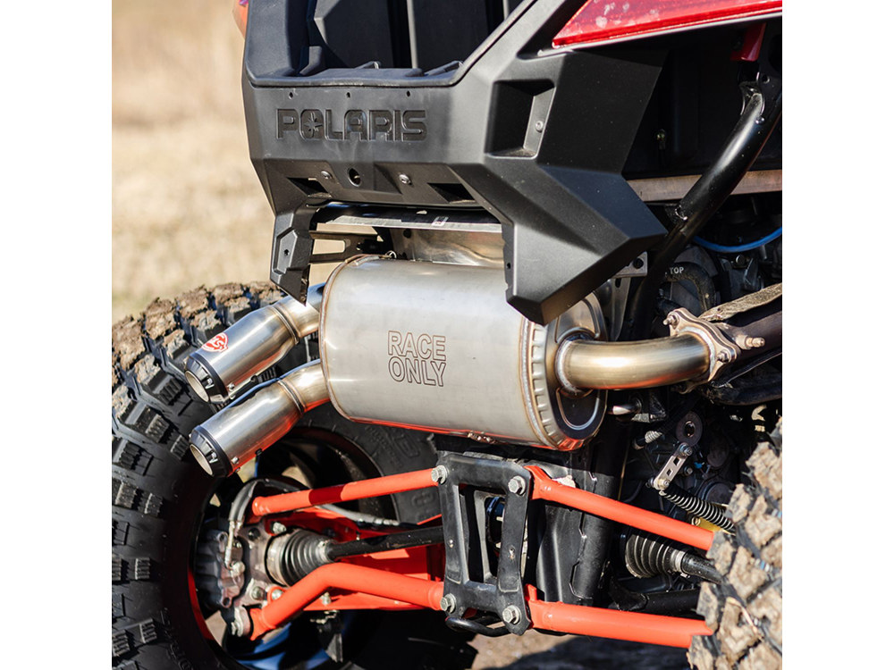 Power Tune XTO Exhaust - Stainless Steel with Race Muffler. Fits Polaris RZR Pro XP 2020up.