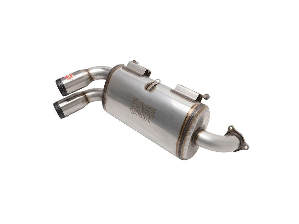 Power Tune XTO Exhaust - Stainless Steel with Race Muffler. Fits Polaris RZR Turbo 2016up.