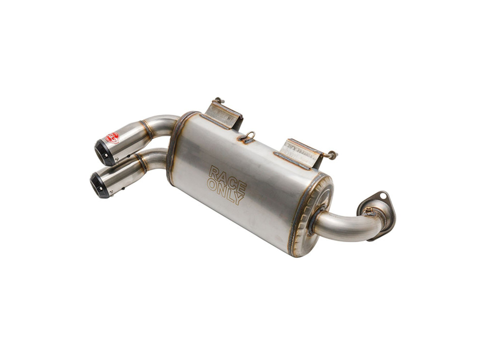 Power Tune XTO UTV Exhaust - Stainless Steel with Race Muffler. Fits Polaris RZR XP 1000 2015up.