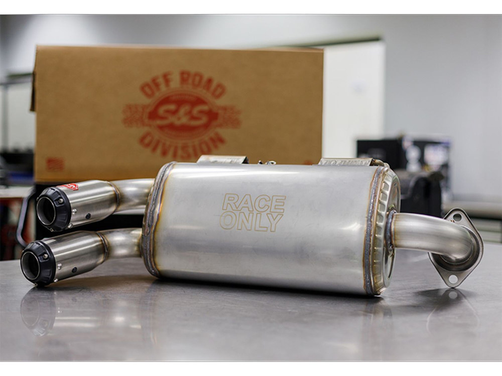Power Tune XTO UTV Exhaust - Stainless Steel with Race Muffler. Fits Polaris RZR XP 1000 2015up.