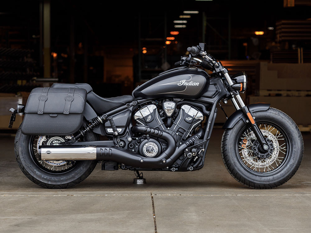 thumbnail interactive-video image 1 of Motorcycle Exhaust Slip-Ons For Indian Scout - Stainless Steel Muffler Tips For 2015-2025 Models 1 of 13