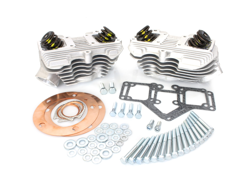 Cylinder Head Kit- Natural. Fits Big Twin 1966-1984, Stock Bore.