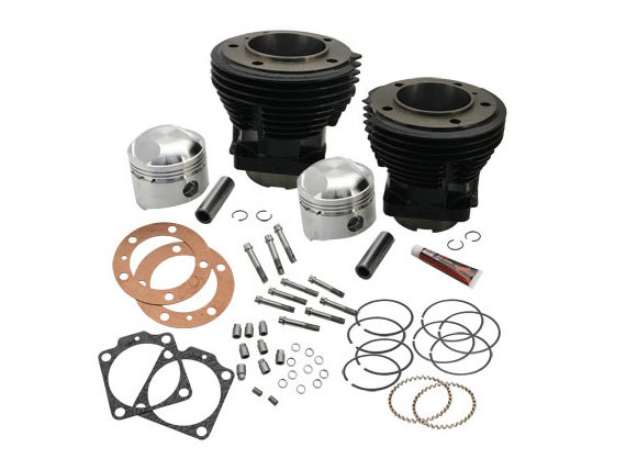 74ci High Compression Cylinder Kit with 3-7/16in. Bore - Black. Fits Big Twin 1966-1984.