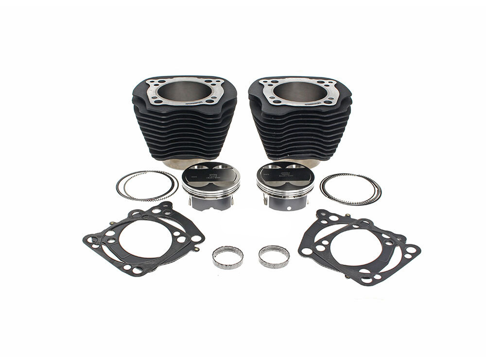 132ci Big Bore Kit with Non-Highlighted Fins & High Compression - Black. Fits Milwaukee-Eight 2017up 114ci or 117ci Engine