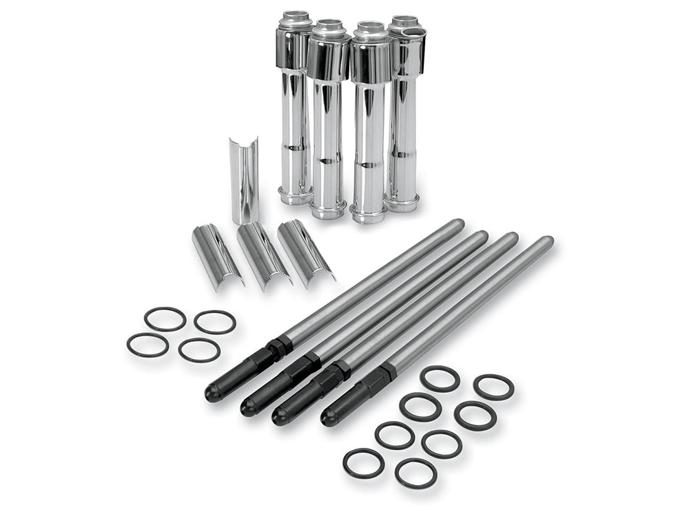 Standard Adjustable Pushrods - Chrome. Fits Sportster 2004-2021
