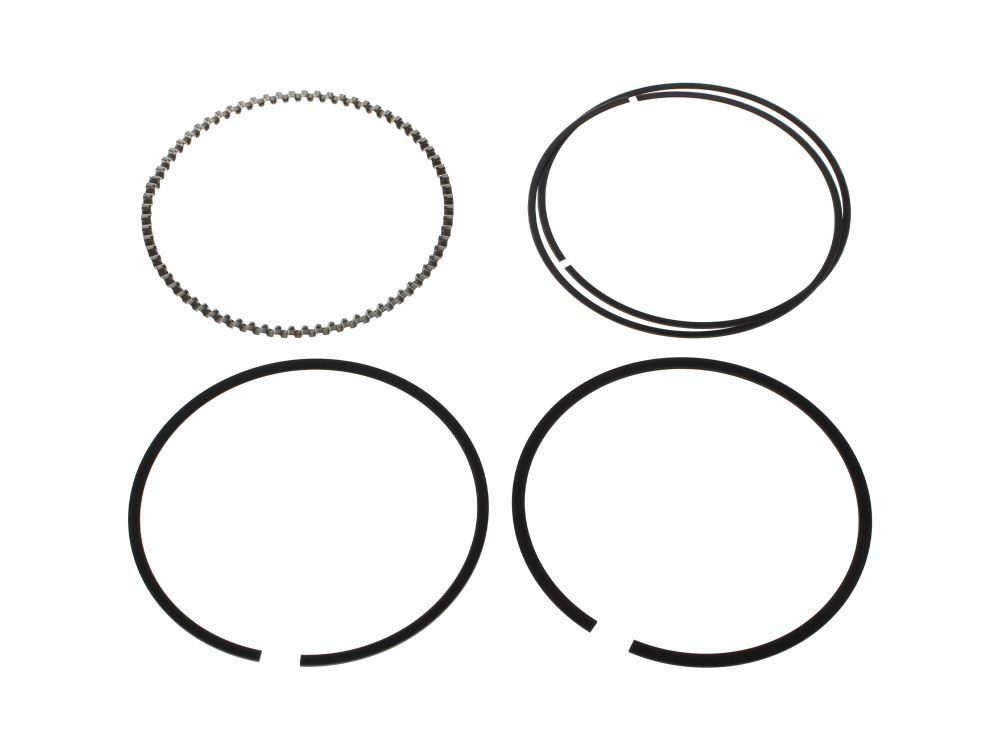 Standard Piston Ring Set – Sold Per Piston. Fits Twin Cam 2007-2017 with 4in. Bore & 110in. S&S Big Bore Cylinder Kit.