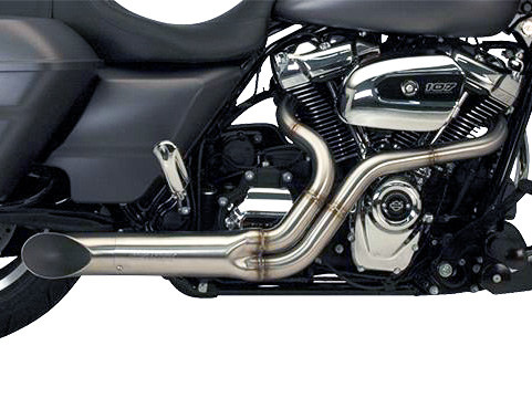 BootLegger 2-into-1 Exhaust - Stainless Steel. Fits Touring 2017up.