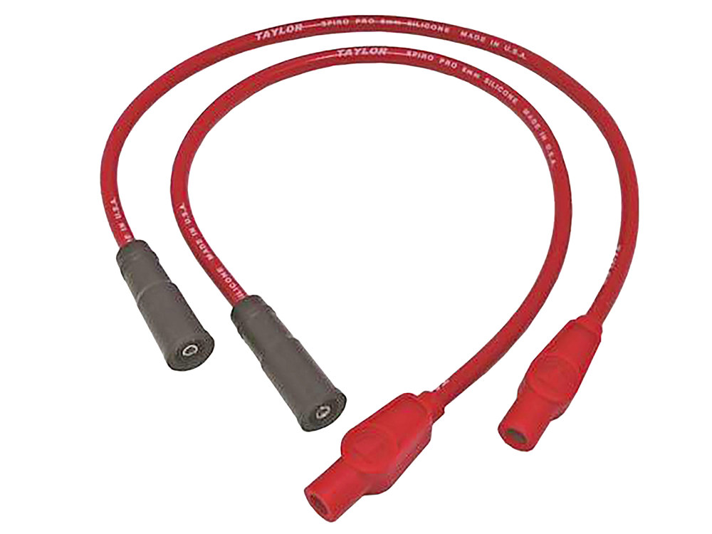 8mm Spark Plug Wire Set – Red. Fits Touring 1999-2008 with EFI and Sportster 2004-2006.