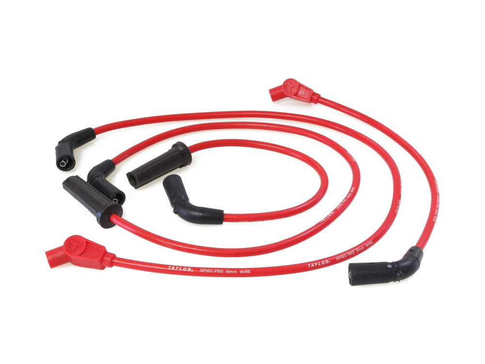 8mm Spark Plug Wire Set – Red. Fits Touring 2017up.