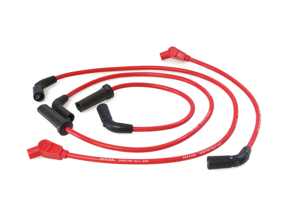 8mm Spark Plug Wire Set - Red. Fits Touring 2017up.