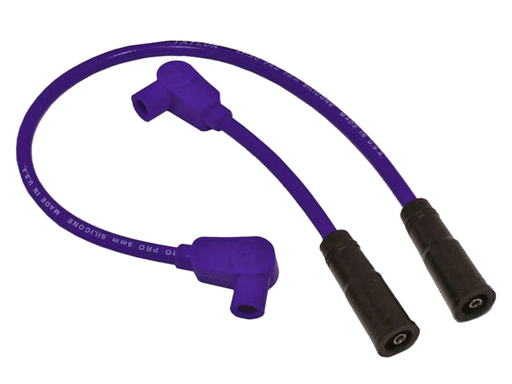 8mm Spark Plug Wire Set - Blue. Fits Softail 2000-2017 and Dyna 1999-2017.