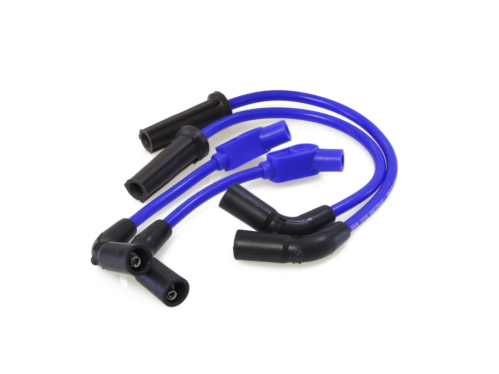 8mm Spark Plug Wire Set - Blue. Fits Softail 2018up.