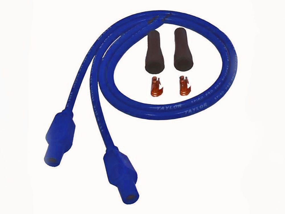 8mm 24in. Universal Spark Plug Wire Set - Blue. Fits Evolution Style Engines.