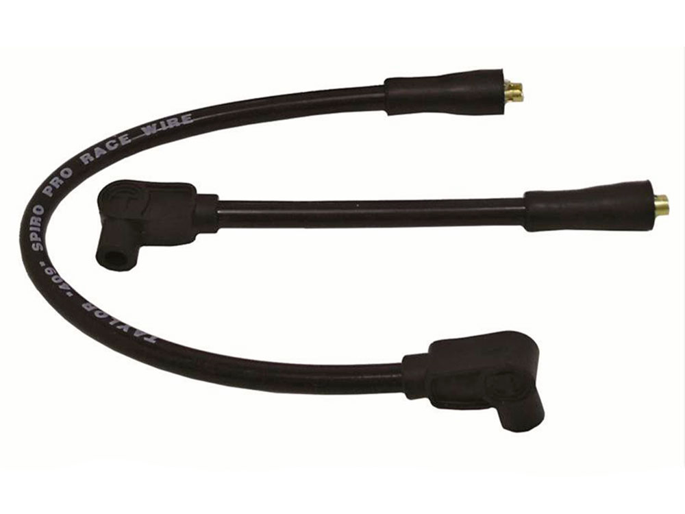 Taylor 409 10.4mm Black Silicone Spark Plug Wires For Harley Sportster 883 1200 (1988-2003) - Coil Relocation