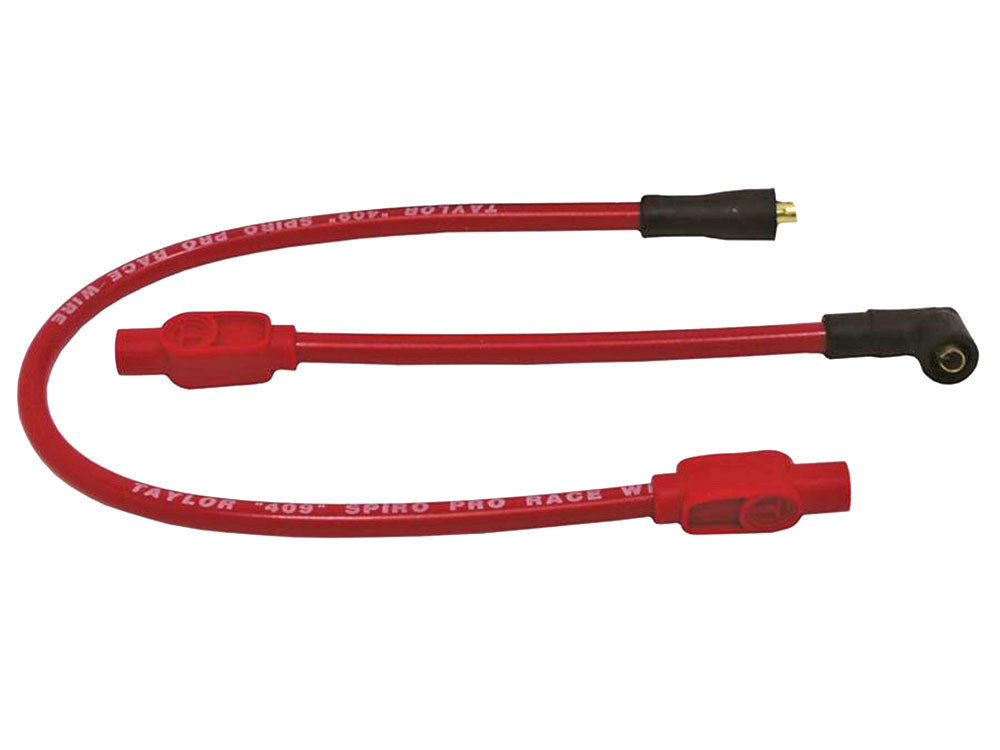 10.4mm Spark Plug Wire Set – Red. Fits Touring 1980-1998 and Sportster 1986-2003.