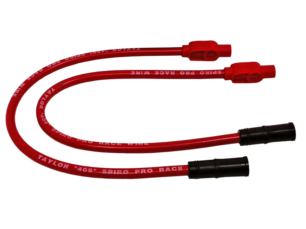 10.4mm Spark Plug Wire Set – Red. Fits Touring 1999-2008 with EFI and Sportster 2004-2006.