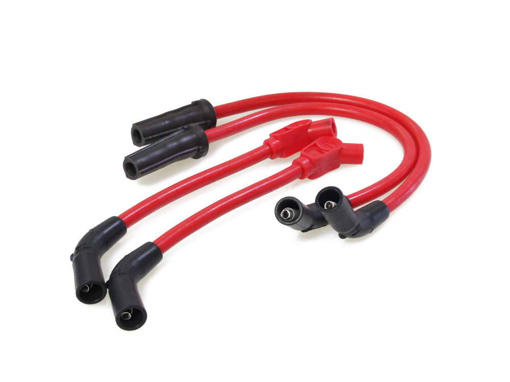 10.4mm Spark Plug Wire Set - Red. Fits Softail 2018up.