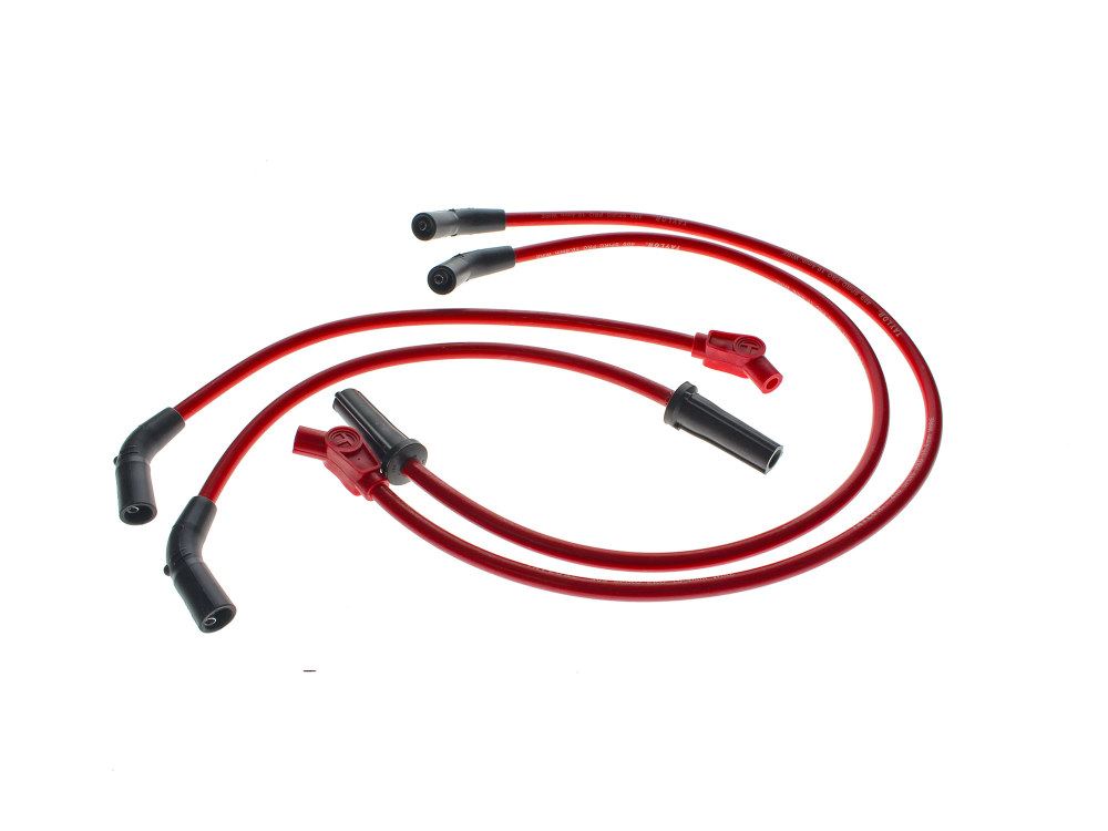 10.4mm Spark Plug Wire Set – Red. Fits Touring 2017up.