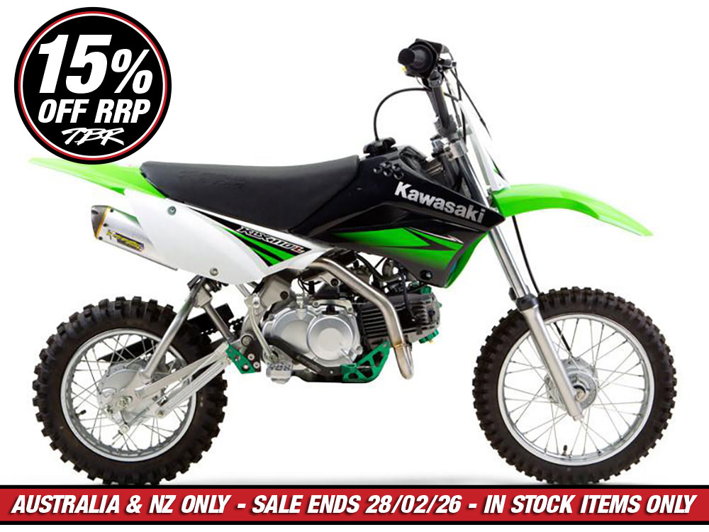 Kawasaki KLX110/L M6 Aluminium Full Exhaust System. Fits 2006up Models.