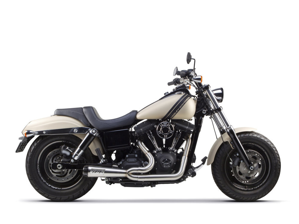 Comp-S 2-into-1 Exhaust - Stainless Steel with Carbon Fiber End Cap. Fits Dyna 2006-2017. 