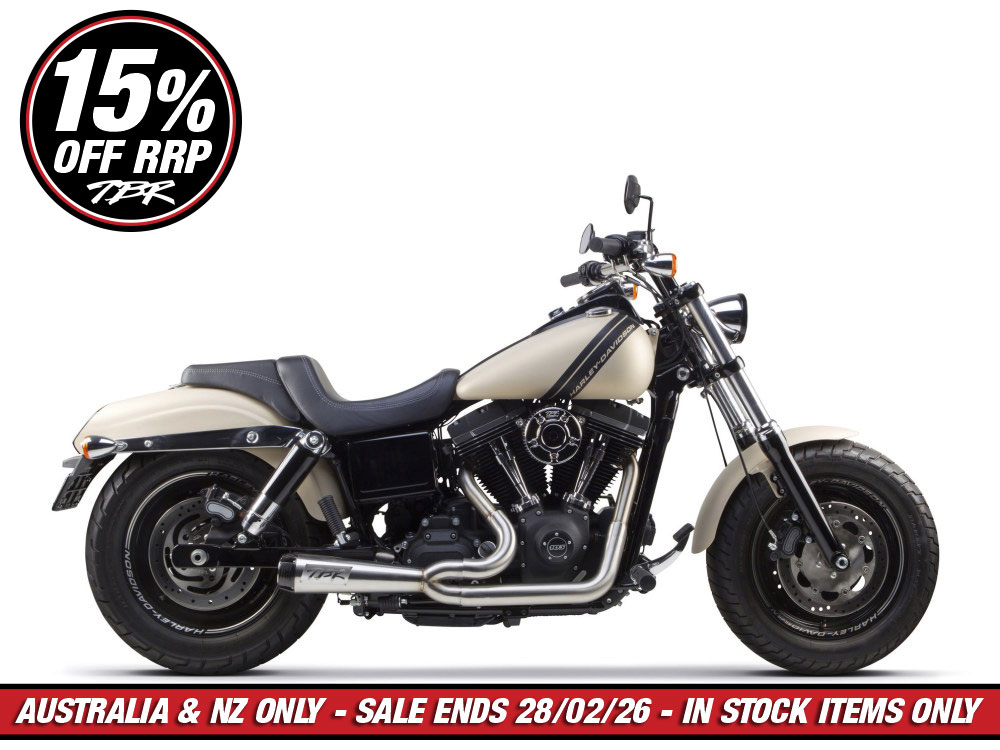 Comp-S 2-into-1 Exhaust - Stainless Steel with Carbon Fiber End Cap. Fits Dyna 2006-2017.