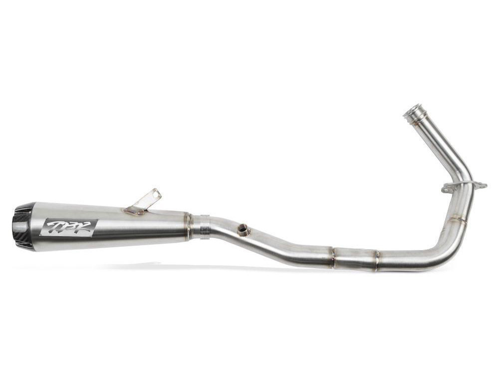 Comp-S 2-into-1 Exhaust - Stainless Steel with Carbon Fiber End Cap. Fits Kawasaki Vulcan 'S' 650cc 2015up.