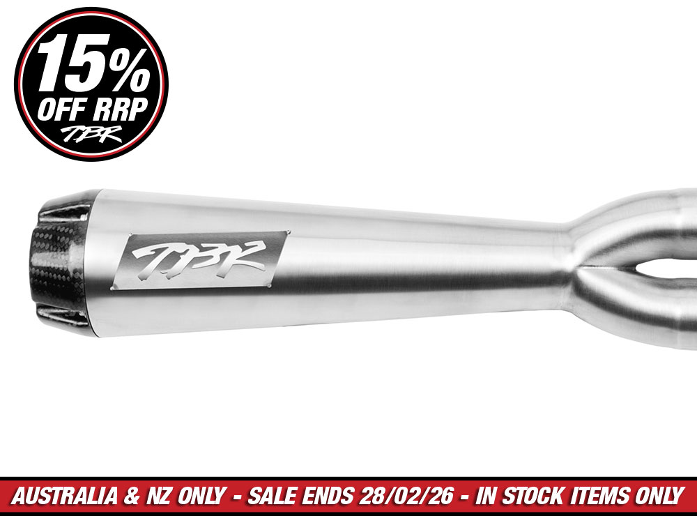 Comp-S 2-into-1 Exhaust - Stainless Steel with Carbon Fiber End Cap. Fits Sportster 2014-2021