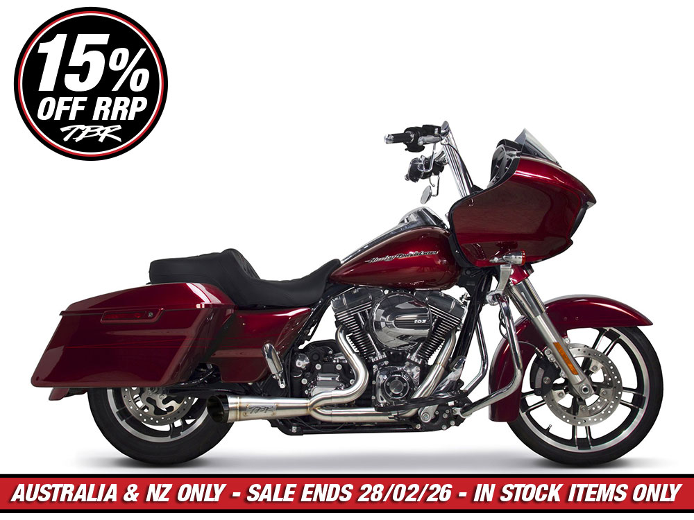 Shorty Turnout 2-into-1 Exhaust - Stainless Steel. Fits Touring 2009-2016.