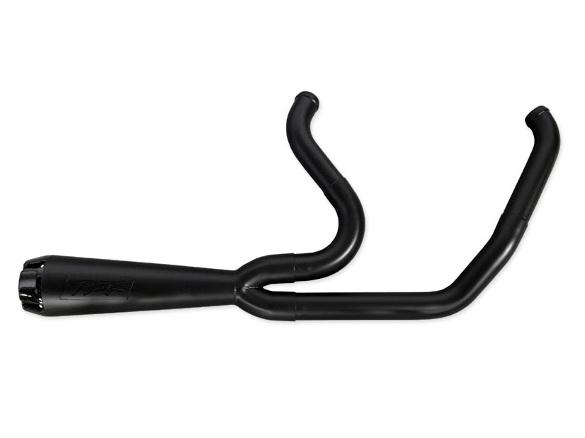 Comp-S 2-into-1 Exhaust - Black with Carbon Fiber End Cap. Fits Softail 2018up with Non-240 Rear Tyre.</P><P> 
