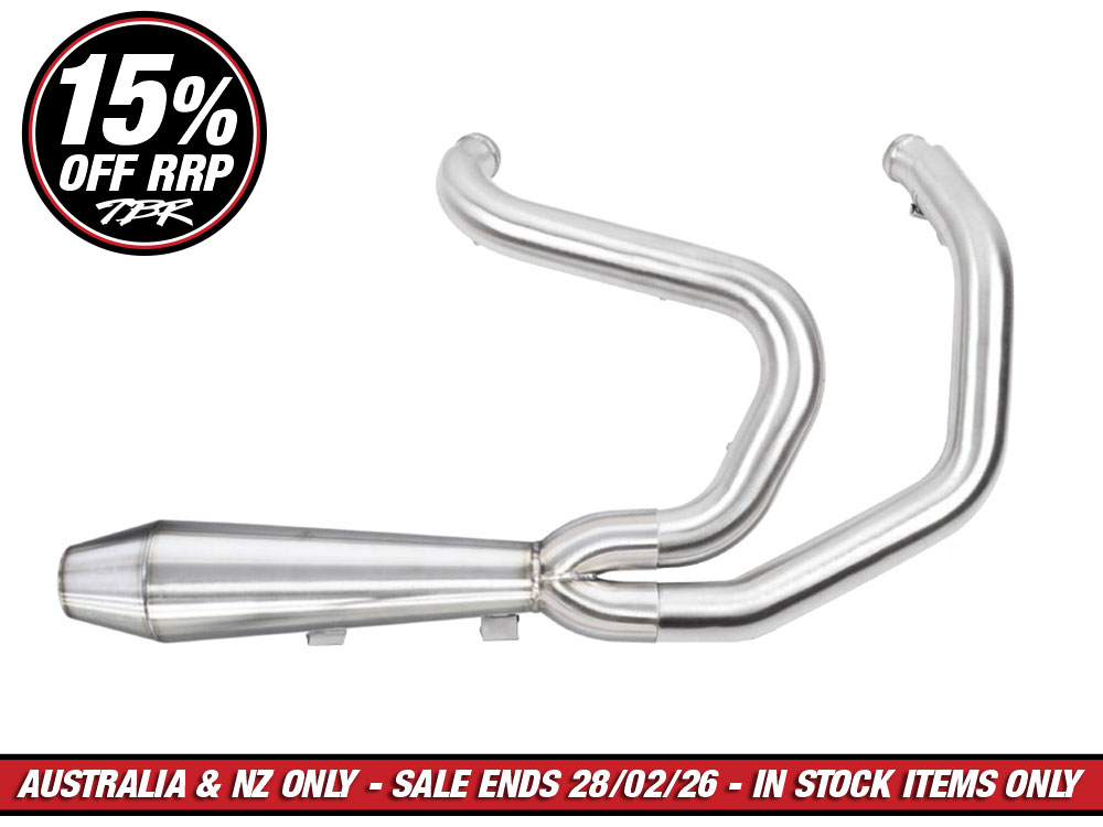 Megaphone Gen II 2-into-1 Exhaust - Stainless Steel. Fits Sportster 1986-2003.