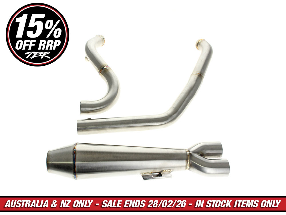Megaphone Gen II 2-into-1 Exhaust - Stainless Steel. Fits Touring 2017up