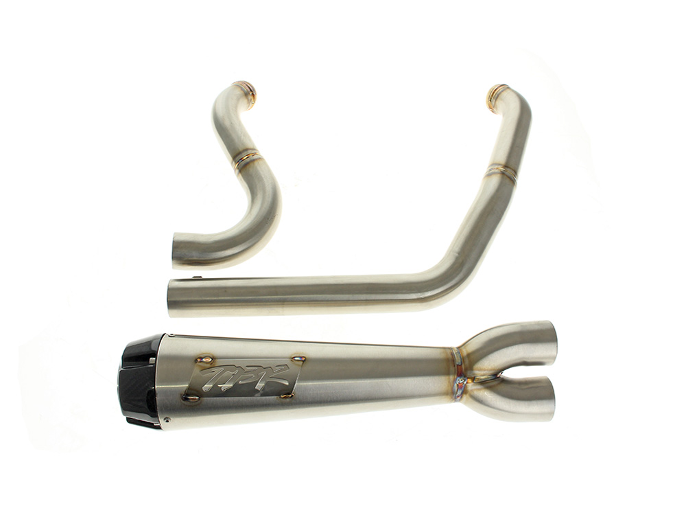 Comp-S 2-into-1 Exhaust - Stainless Steel with Carbon Fiber End Cap. Fits Softail 2025up with Non-240 Rear Tyre