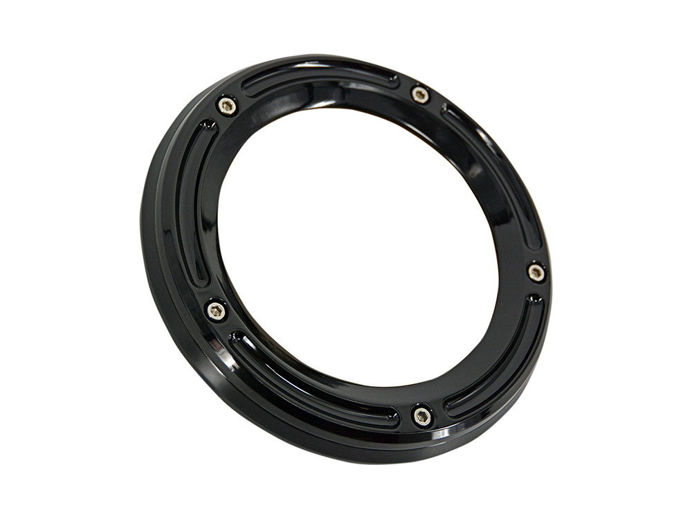 Assault Clear Derby Cover - Gloss Black. Fits Softail 2019up.