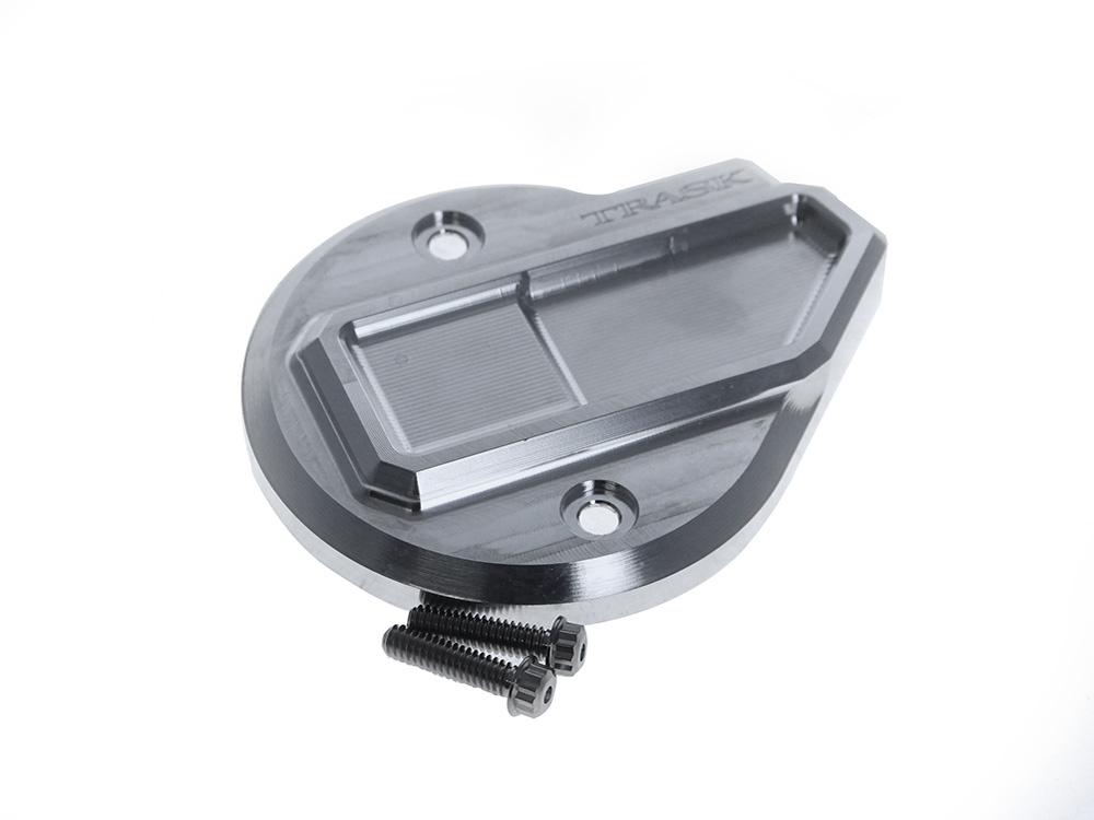 Trask Performance Recon Cam Cover - Raw Alloy. Fits CVO Touring 2023up, Street Glide & Road Glide 2024up, Touring 2025up & Softail 2025up