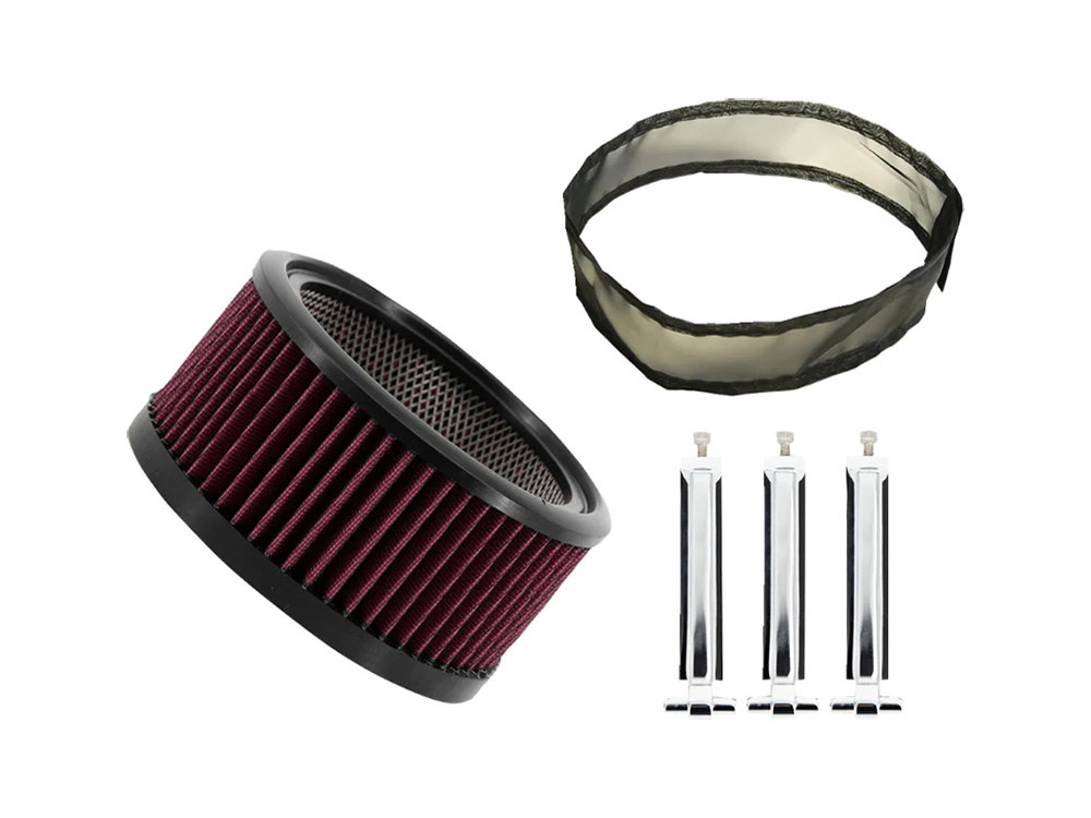 Big Power Filter Kit – Chrome. Fits Assualt Charge Air Cleaners.