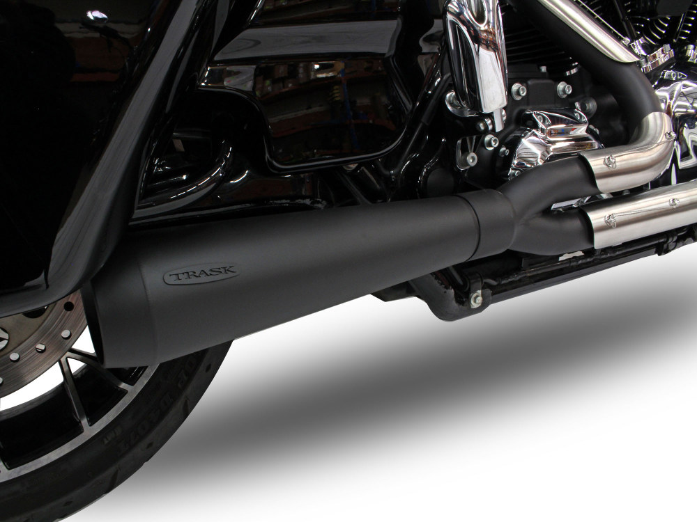 Assault 2-into-1 Exhaust - Black. Fits Touring 2017up.