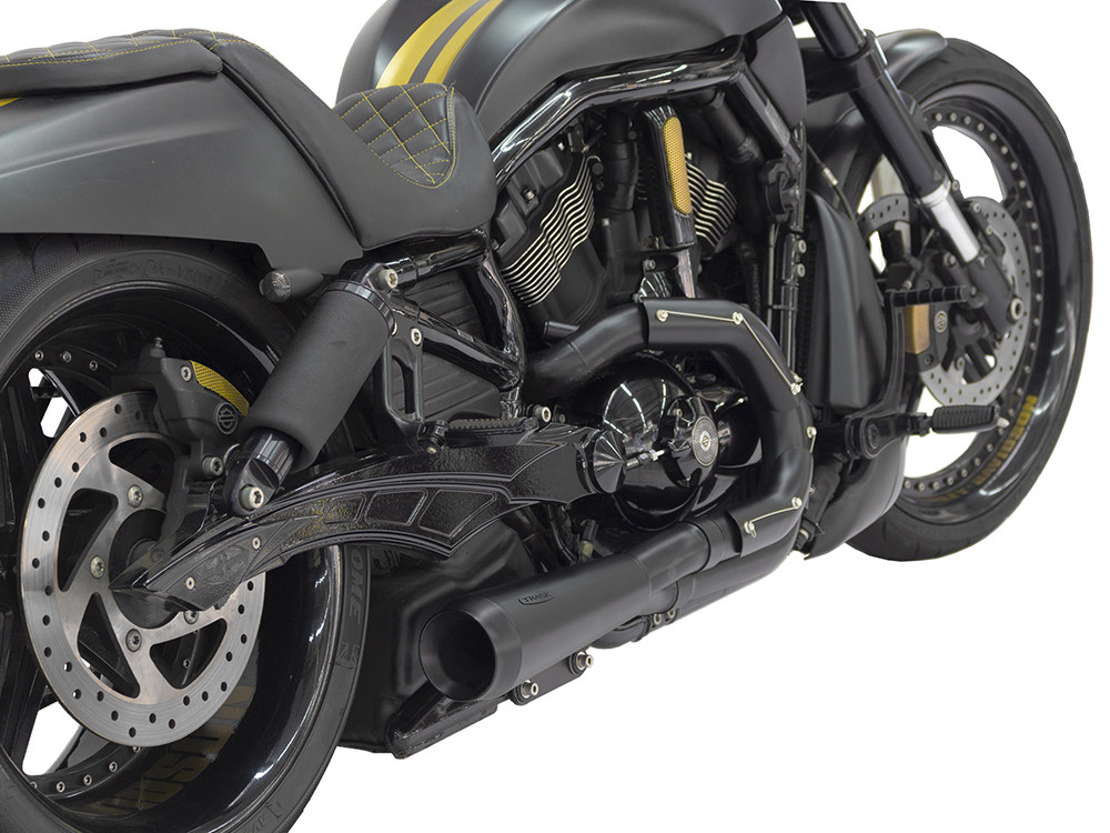 Assault 2-into-1 Exhaust – Black. Fits V-Rod 2007-2017.