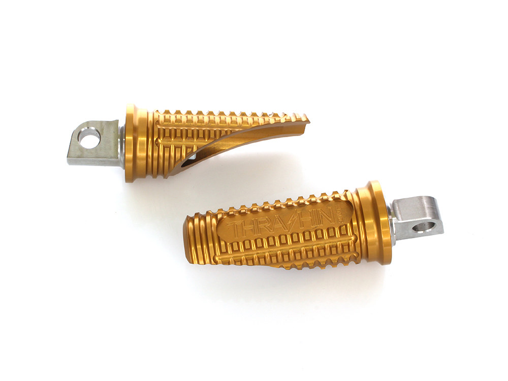 Burnout Footpegs with HD Male Mount – Gold.