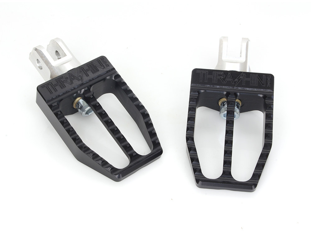 Militant Footpegs - Black. Fits Softail 2018up Front Rider