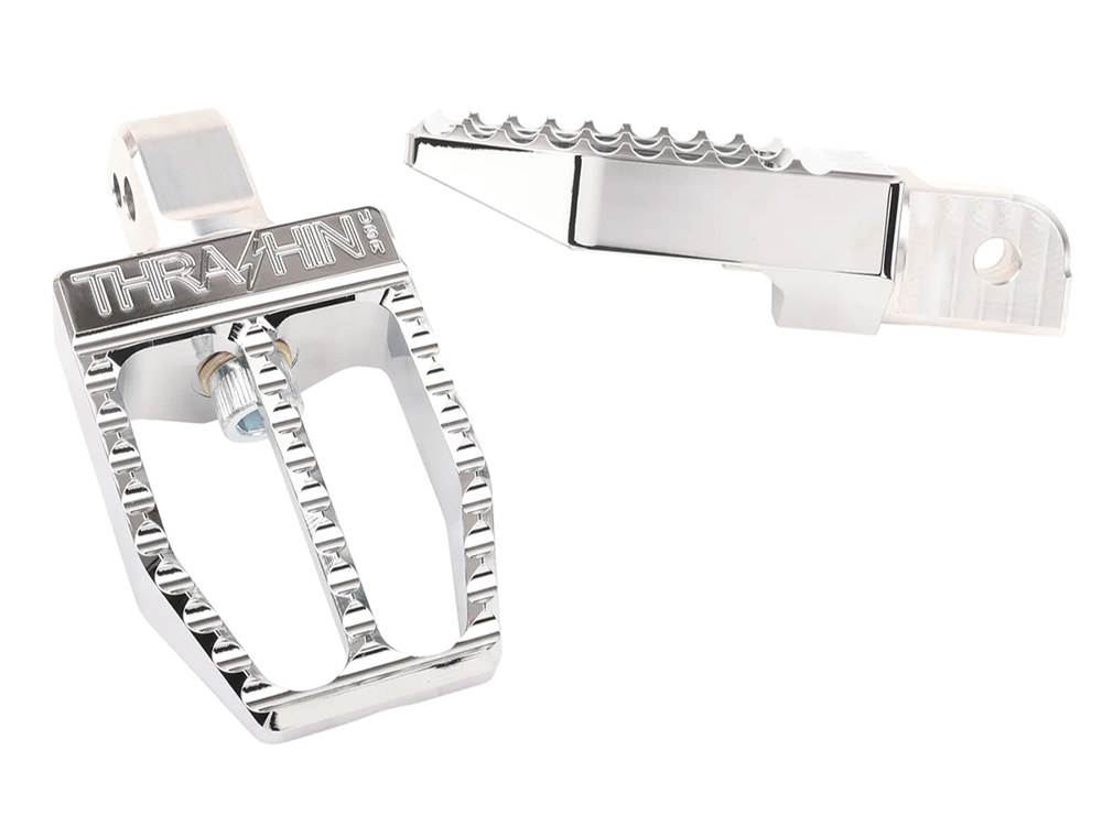 Militant Footpegs - Chrome. Fits Softail 2018up Rear Passenger