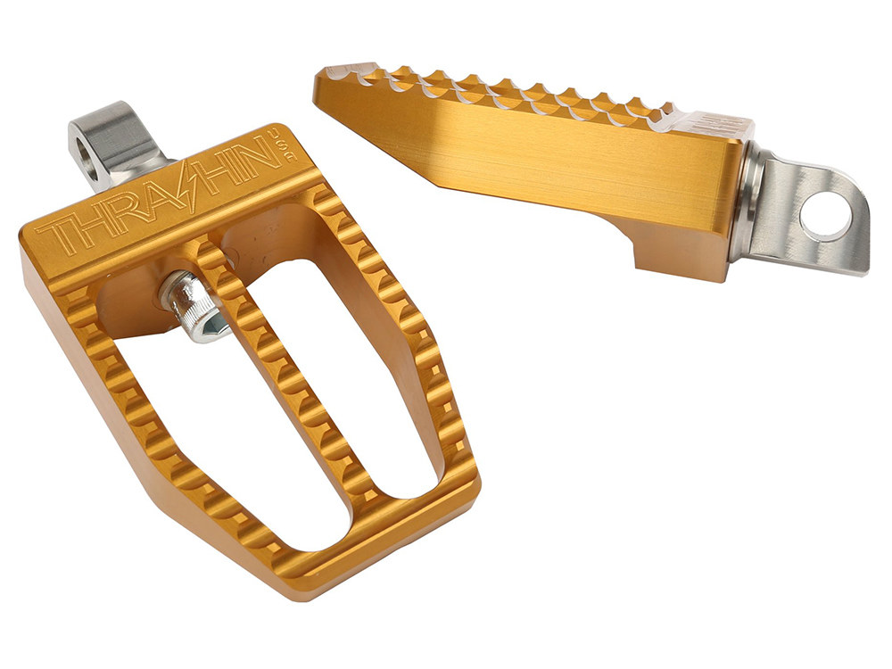 Militant Footpegs with HD Male Mount – Gold.