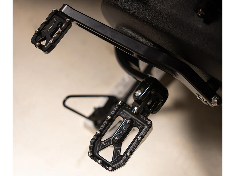 Thrashin Supply Aggressor Footpegs – Black. Fits Softail 2018up Front Rider