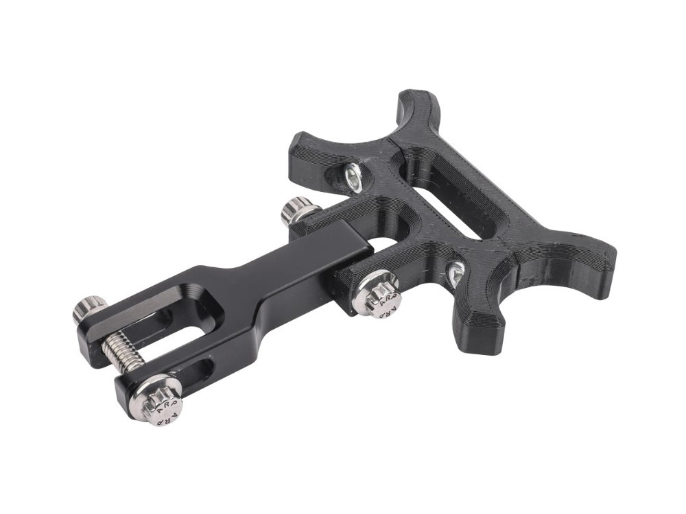 Thrashin Holeshot Risers to Gauges Relocation Bracket - Black. Fits Thrashin' Gauge housings.