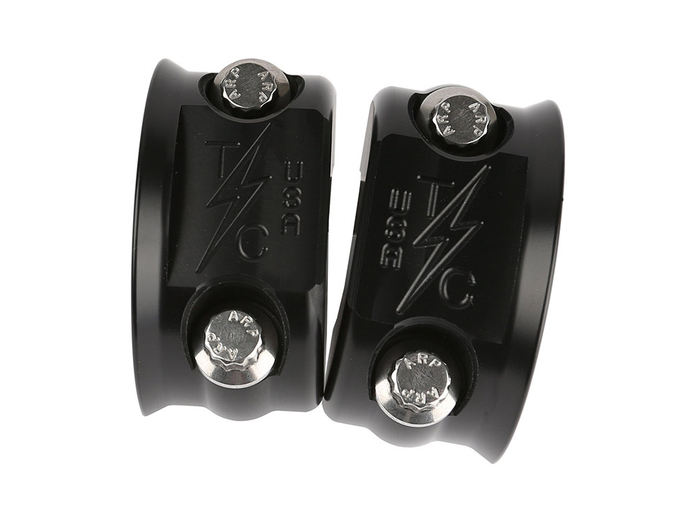 OG Clutch & Brake Perch Clamp - Black. Fits Softail 1984-2024, Dyna 1991-2017, Most Touring 1982-2024, Sportster 1982-2003 & FXR 1982-1994